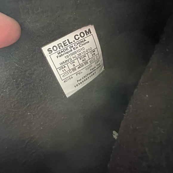 Sorel Slimpack III Lace Women's Waterproof Winter Boots -black/gray - Size 11 - Picture 6 of 7